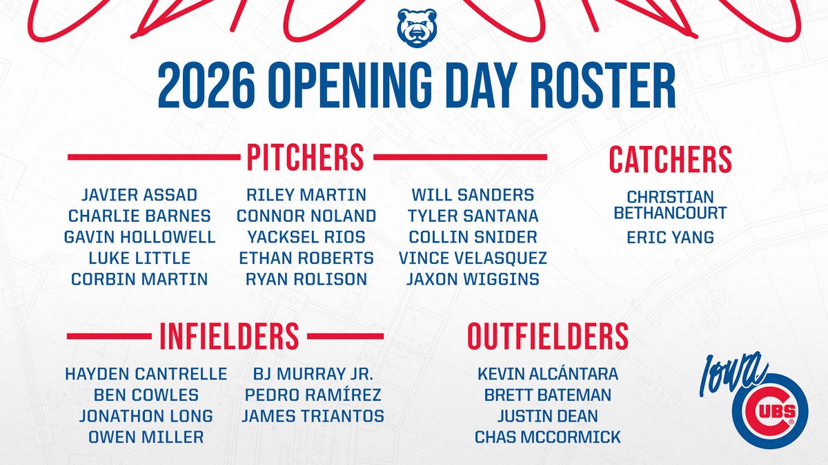 IowaCubs's tweet image. Your 2026 Iowa Cubs

#iowacubs #iowaaa #milb #openingday #cubs