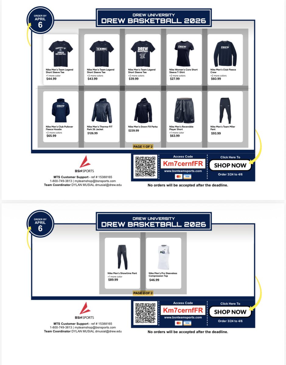 Drew University Men’s Basketball tweet media