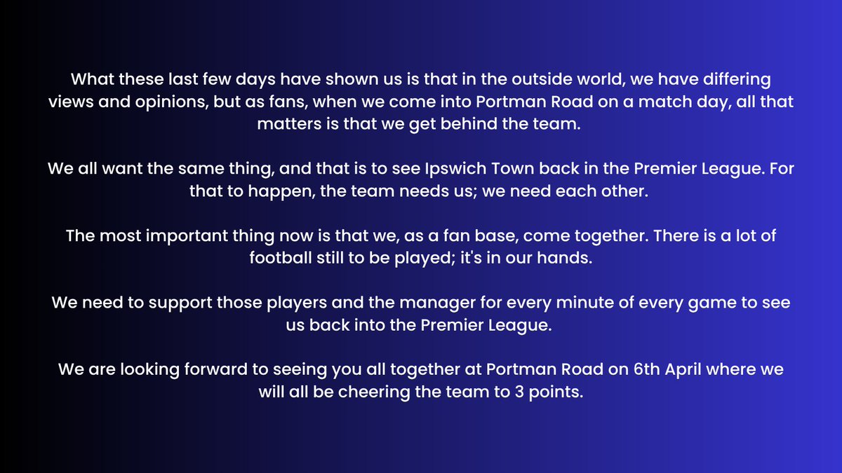ITFC Supporters Club (Official) tweet media