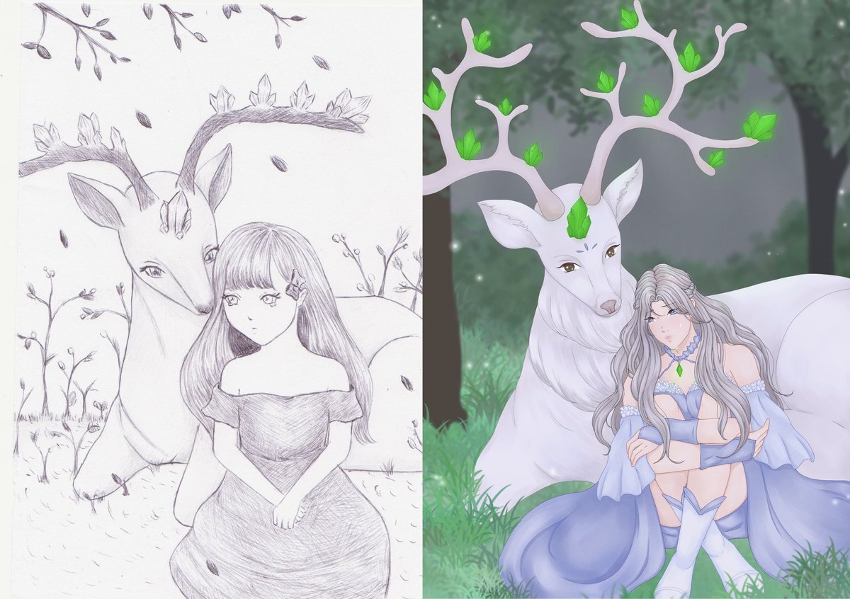 This was a redraw from when Inktober was a big thing and everyone took part in it. I missed those times..🥹 Lately I think I forgot how fun it's to draw. Tbh I might never be a good artist but at least I'll have fun.🌸
#redraw #artjourney #illustration #smallartist #artworks