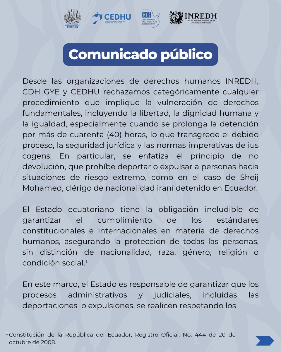 Comisión Ecuménica de Derechos Humanos tweet media