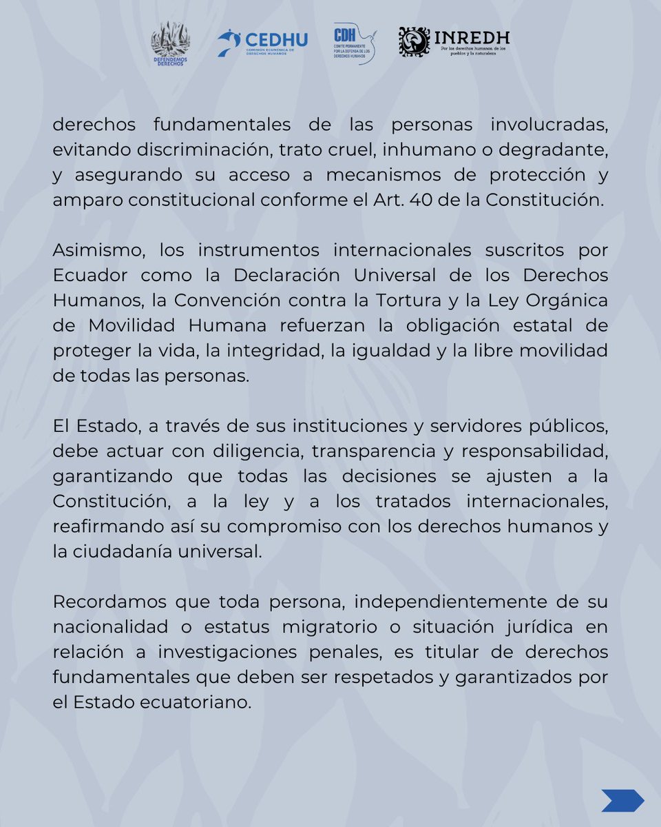 Comisión Ecuménica de Derechos Humanos tweet media