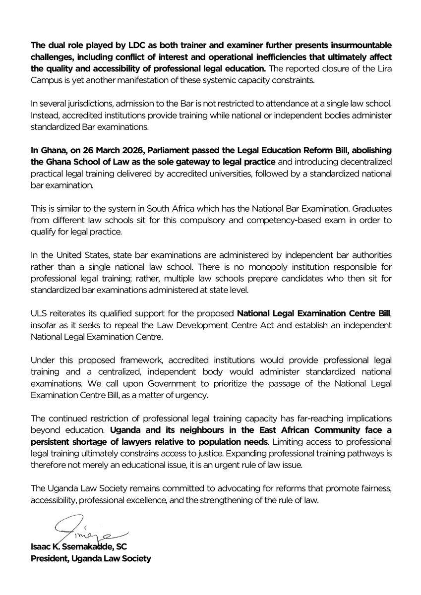 Uganda Law Society tweet media