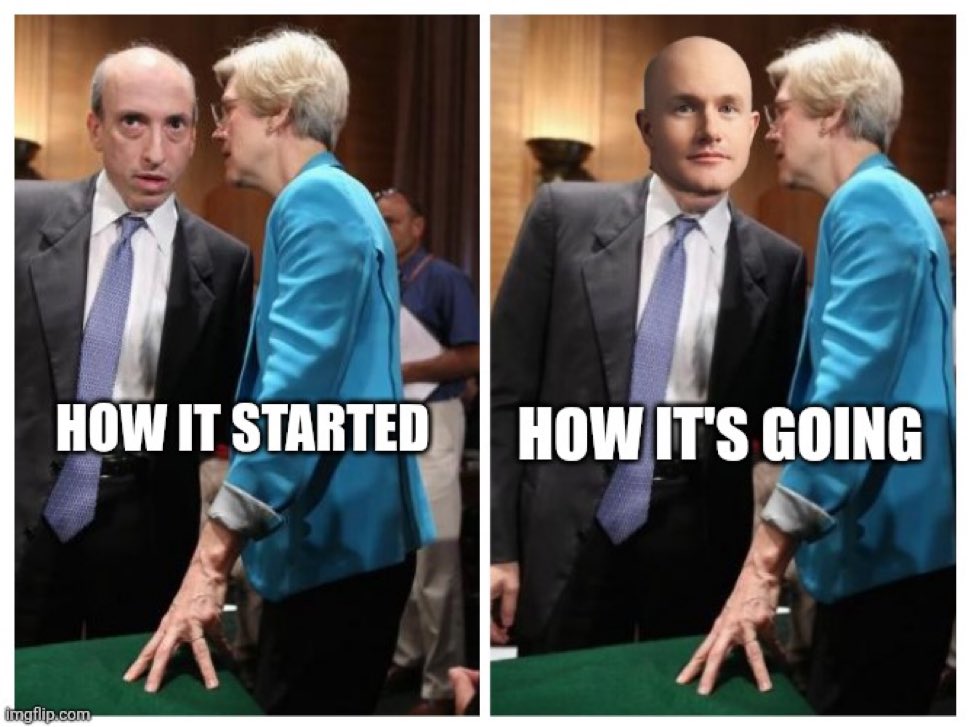 Hutnick_Core4's tweet photo. … Has anyone ever seen Gary Gensler, Elizabeth Warren, and Brian Armstrong in the same room at the same time???

👀

#clarityact #crypto #CryptoPain #CryptoFun #gensler #warren #armstrong #coinbase https://t.co/FTx5SRQqyD