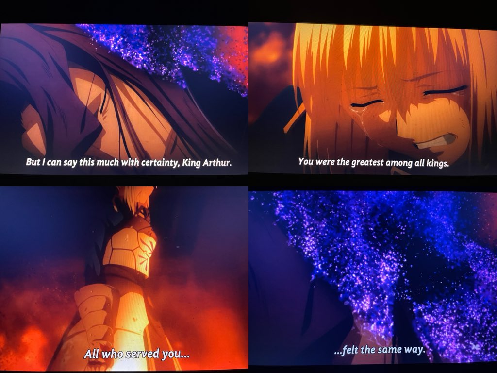 valor_phoenix's tweet image. HELL NO, a speech from Her had Gawain ready to risk his life,Bediviere wandered 1500 years for her,Galahad Mr idgaf said she was they’re hope and ideal, Lancelot’s dying thoughts in zero were she was the greatest king 😤#Artoria #Fate #FateSeries #FateZero #FateStayNight