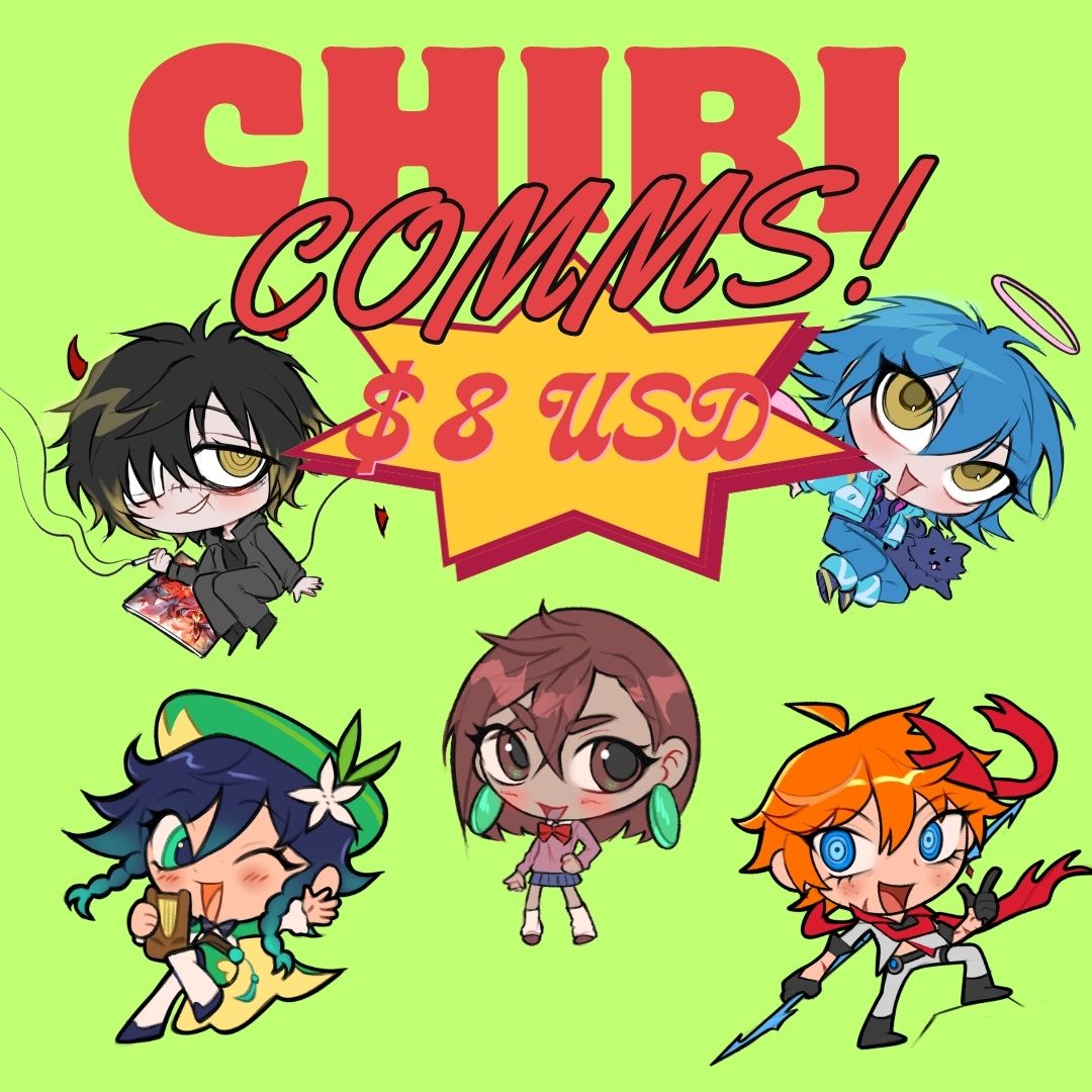 ADDING NEW SERVICES FOR MY C🐸MMS!!! dm me if u want a chibi!!!