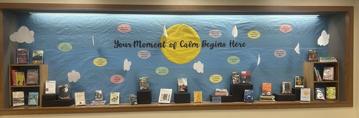 ConnLibrary's tweet photo. Spring has arrived at the library! 🌞💐
Whether you're following the rainbow, soaking in a moment of calm, or enjoying some bookworm weather, we’ve got a display for you. Come take a look!
#waynestatecollege #ConnLibrary #librarydisplays #spring https://t.co/DoFSbtbGK1