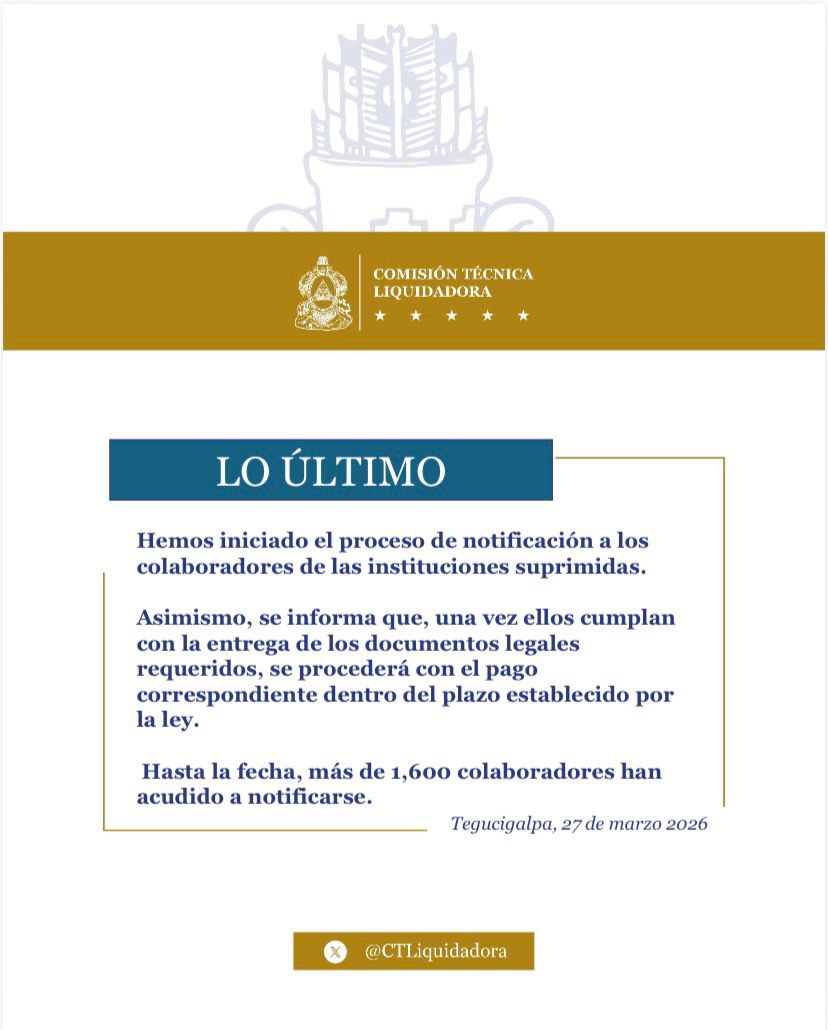 Comisión Técnica Liquidadora tweet media