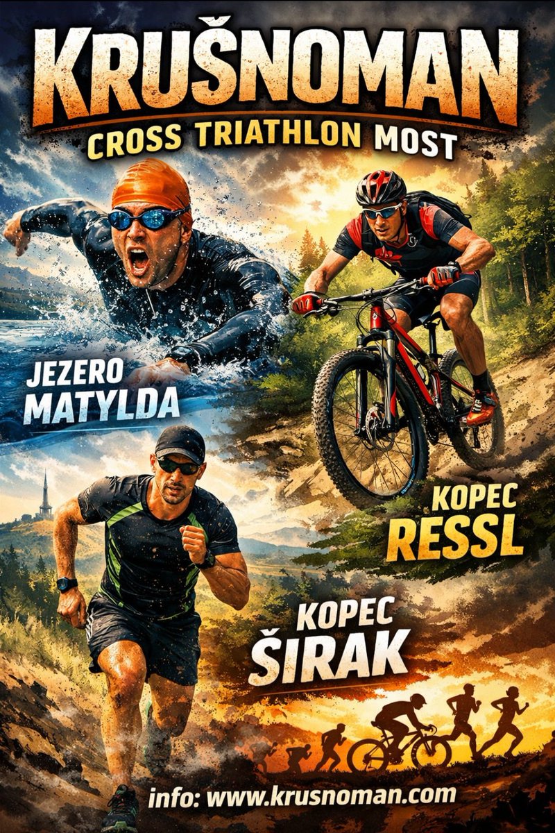Tři úžasné mostecké lokality, které spojí na jeden den (21.června) Krušnoman Cross Triathlon Most.