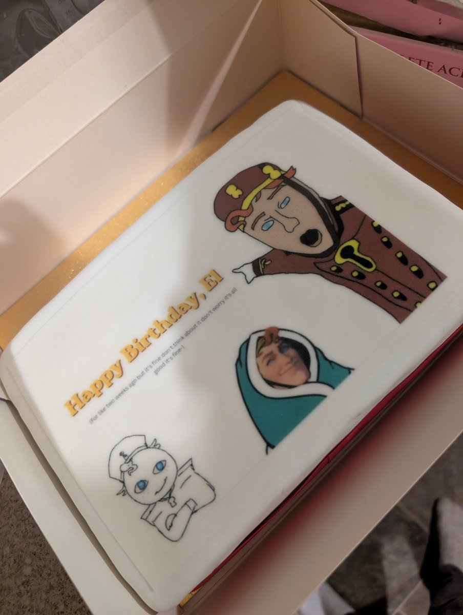 Myst_Dreaming's tweet photo. Stupid meme Doorman cake for my besties birthday https://t.co/VZdMSeOGsV