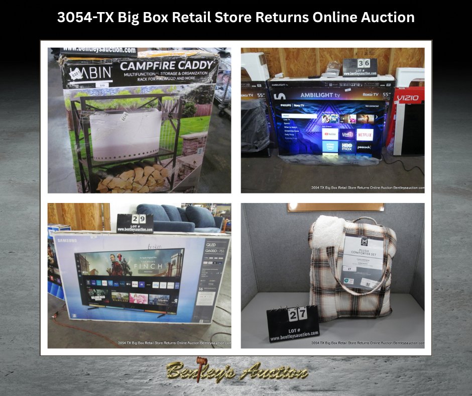 bentleysauction's tweet image. ✨3054-TX Big Box Retail Store Returns Online Auction
📍7148 Bell, Amarillo, TX 79109
📆ENDS: Monday, April 6 at 7 PM CDT

🔷BID NOW ➡️ rebrand.ly/6084e2

#bentleysauction #auctionsouthwest #bigbox #retailreturns #furniture #onlineauction #publicauction #overstock