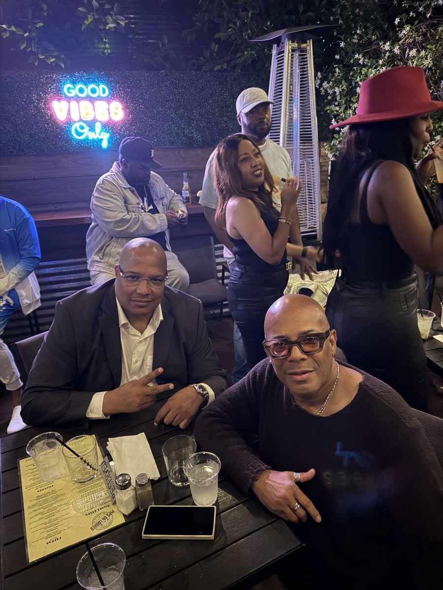 PSA: Alan Powell “ AP” &amp; Close Friend /Family Kevin G. Boyd Hollywood Writer Extrodinaire Breaking Bread @ The Last Super For Pips On Lebrea Before The Closing This Sunday.