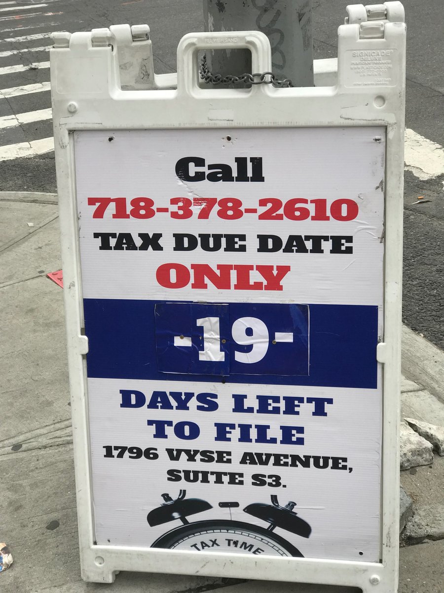 Sedgwick411's tweet photo. The truth is: April 15th is coming fast.

Stop procrastinating! Get your income tax &amp; corporate returns filed from the comfort of your home. 

 Call Sedgwick: 718-378-2610
https://t.co/WLYqkl840m

#Smallbusinessowner #TaxDeadline #Money #NYC https://t.co/hW3RYZv66y