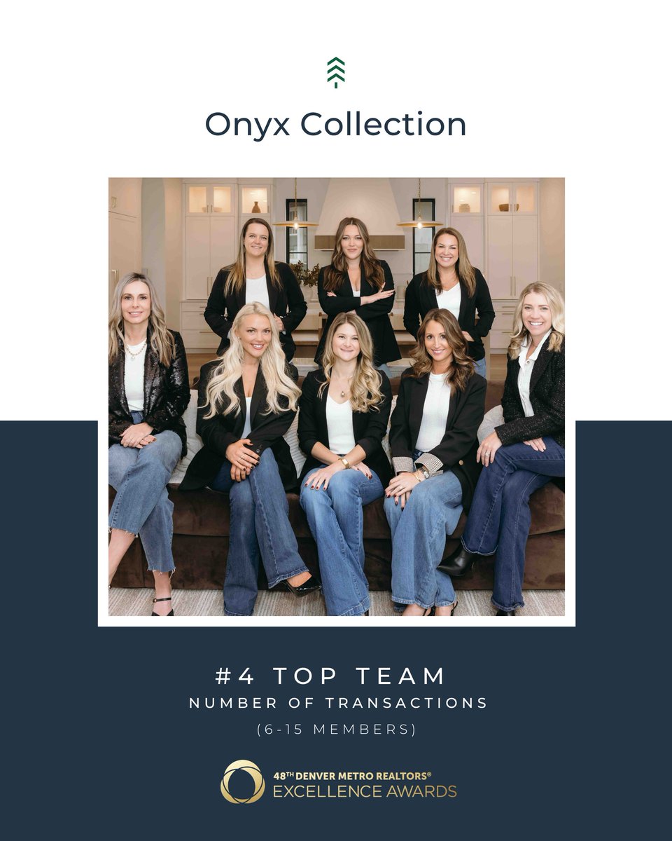 kentwood's tweet image. Kentwood Real Estate is proud to announce Onyx Collection as Denver's #4 Top Producing Team by Number of Transactions (6-15 members) at the 2026 DMAR Excellence Awards! 🏆
#dmar #dmarawards #realestateawards #coloradorealestate #luxuryrealestate #kentwoodre #coloradosbestrealtors