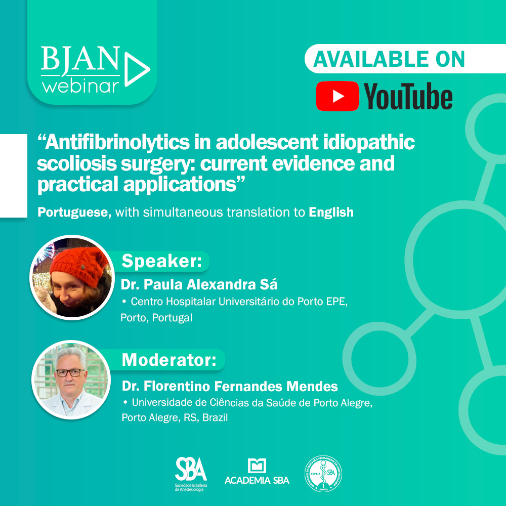 BJAN - Brazilian Journal of Anesthesiology tweet media