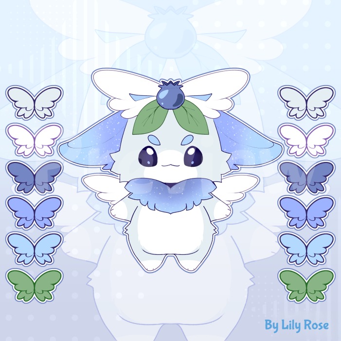 LilyRose191's tweet photo. finished this lil guy 🫐🦋 The Pillow Knight charm sheet comm! #VTuberArt #ENVTuber #DigitalArt #CharacterDesign #CommissionWork #CharmDesign #Chibi #DigitalArt my comms are open, so feel free to reach out lol https://t.co/5D3xaWQ8EW