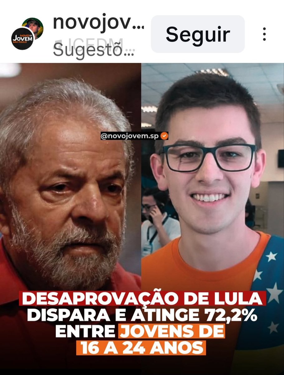 Todos os jovens que sabem ler estão doidos para se livrarem de Lula.