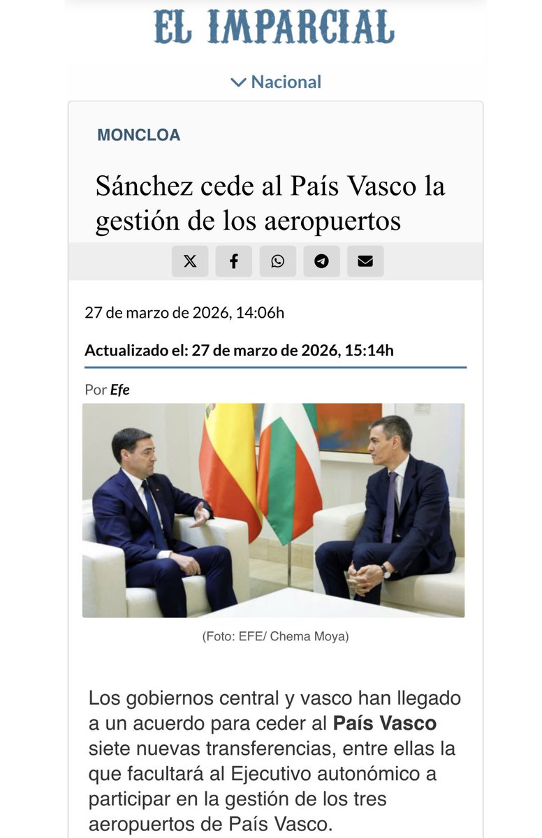 Por qué SI al País Vasco y NO a Canarias? 
Sencillamente, porque el PNV tiene 5 diputados y son imprescindibles, mientras CC tiene 1 y solo son “convenientes”.
Y porque el PSOE vasco defiende las competencias para su tierra, mientras los socialistas canarios callan y otorgan.