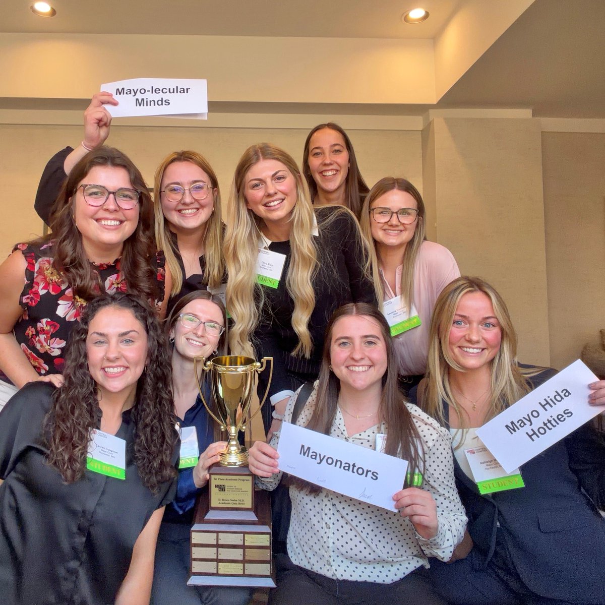 MayoRadiology's tweet image. 🎉 Congrats to our Class of 2026 Nuclear Medicine students! They took 1st place at the CCSNMMI Siemens Quiz Bowl in Grand Rapids 🏆

A true cohort win—thanks to our educators, coach Maggie Orte, and supporters Rosie Smith &amp;amp; Jaylee Messmer! 👏

#StudentAchievement