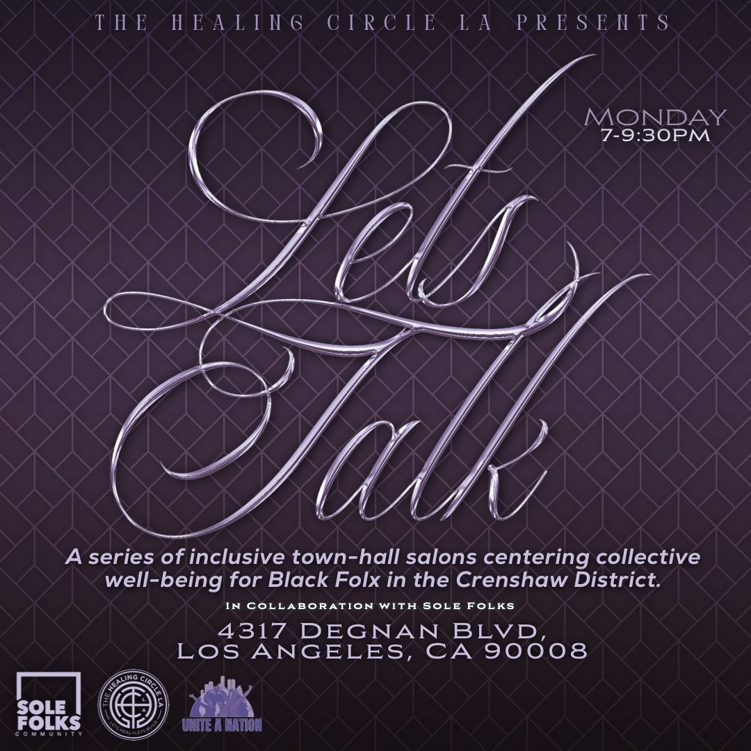 healingtheblock's tweet photo. Let’s Talk || when is the last time you felt safe ? 

Venue @solefolks https://t.co/23u2zdL8TJ