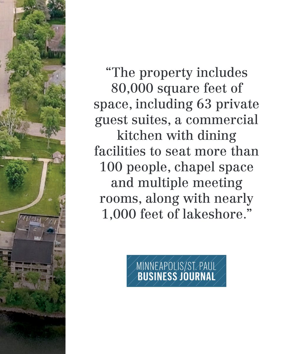 naidesco's tweet photo. We are proud to collaborate across markets to bring this 7.5-acre lakeside campus in Buffalo, MN to market for our client! 🙌 Featured in the @MSPBJnews, the article highlights the incredible legacy of this one-of-a-kind property. 🔗https://t.co/9g6EYBx9b9 https://t.co/3j8t1Ey3wH