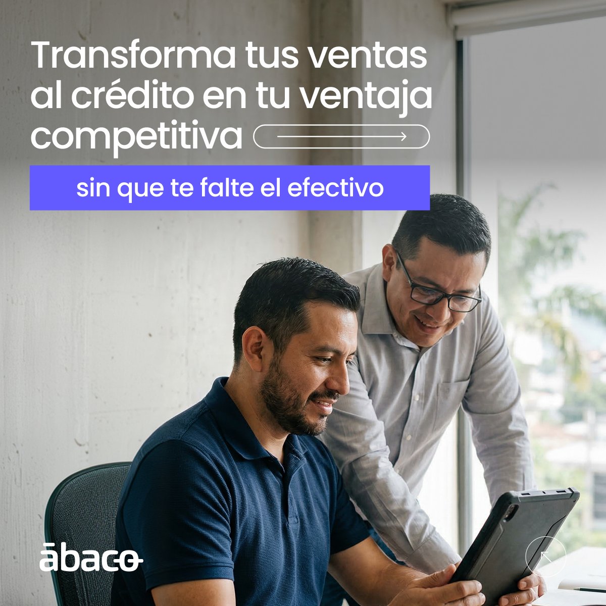 abacolatam's tweet photo. ¿Y si tus ventas al crédito fueran el combustible de tu crecimiento en lugar de un freno? 🔥

Acepta esos contratos grandes y dales plazo a tus clientes sin miedo a quedarte sin efectivo para la producción diaria. Con Ábaco, adelantas tus facturas y mantienes tu negocio con fondos siempre disponibles. Transforma tu forma de cobrar y sácale ventaja a la competencia.