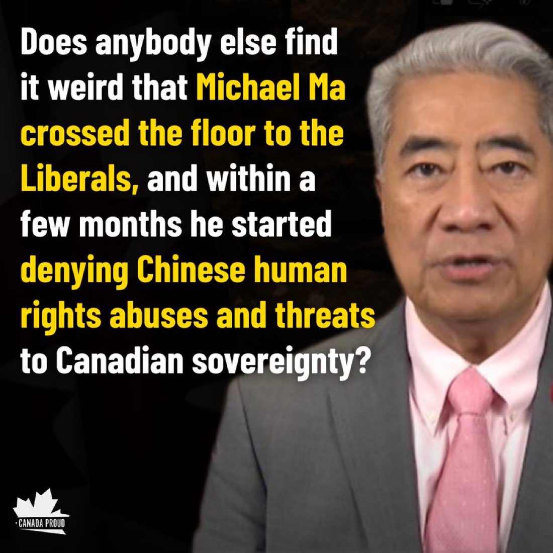 All part of the China Pivot -was Ma one of the 11 that wittingly cooperated with the Chinese government agents or their proxies ??
Why is he now implicitly defending their human rights abuses ?