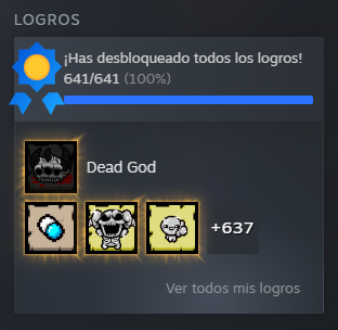 Solo revivo para mostrar mi felicidad, despues de 1 año y medio jugando termine isaac :")