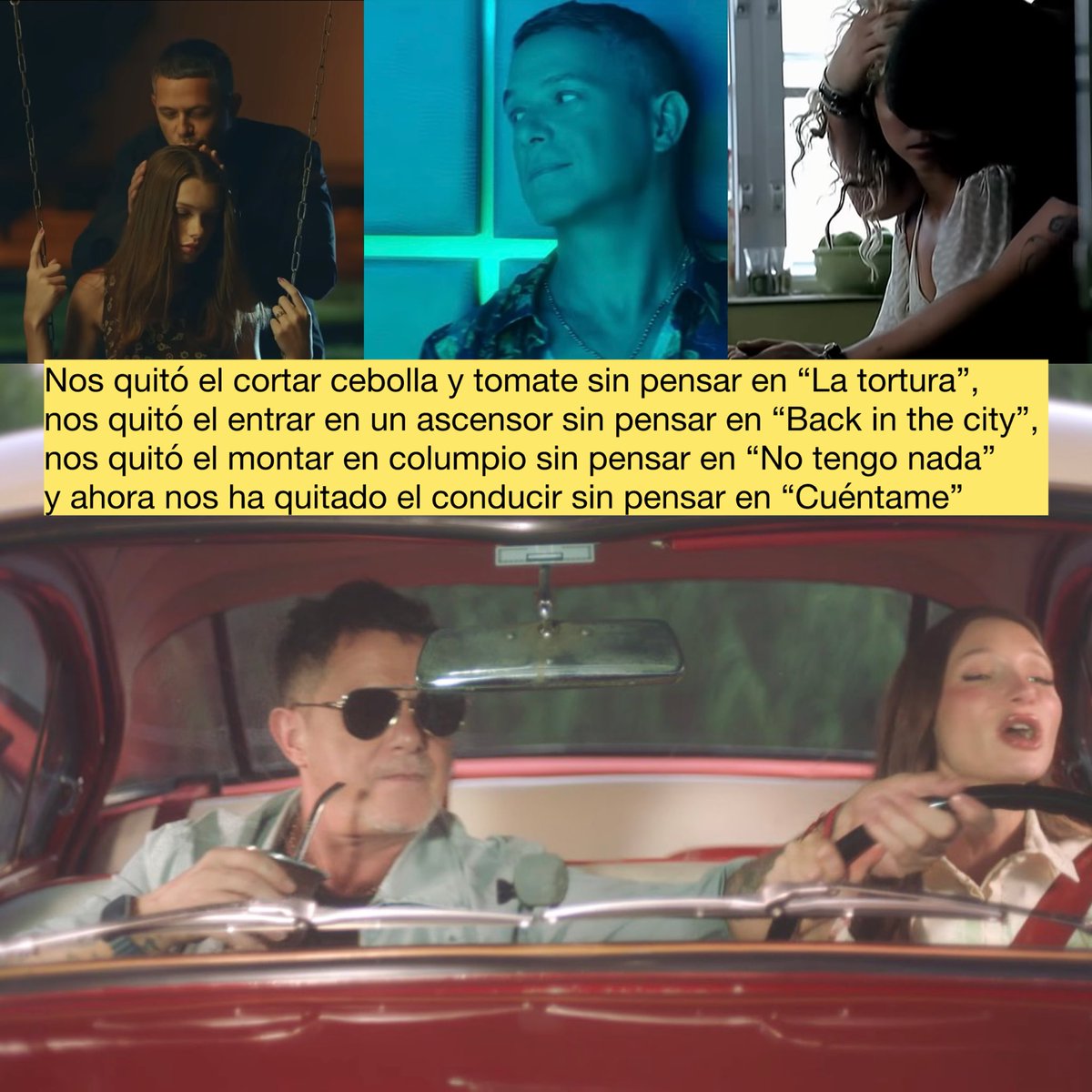 Señorrrrr <a href="/AlejandroSanz/">Alejandro Sanz</a> déjeme hacer cosas de persona cotidiana sin tenerle presente en todo momento par favaaaaaar 😂❤️
#Cuentame