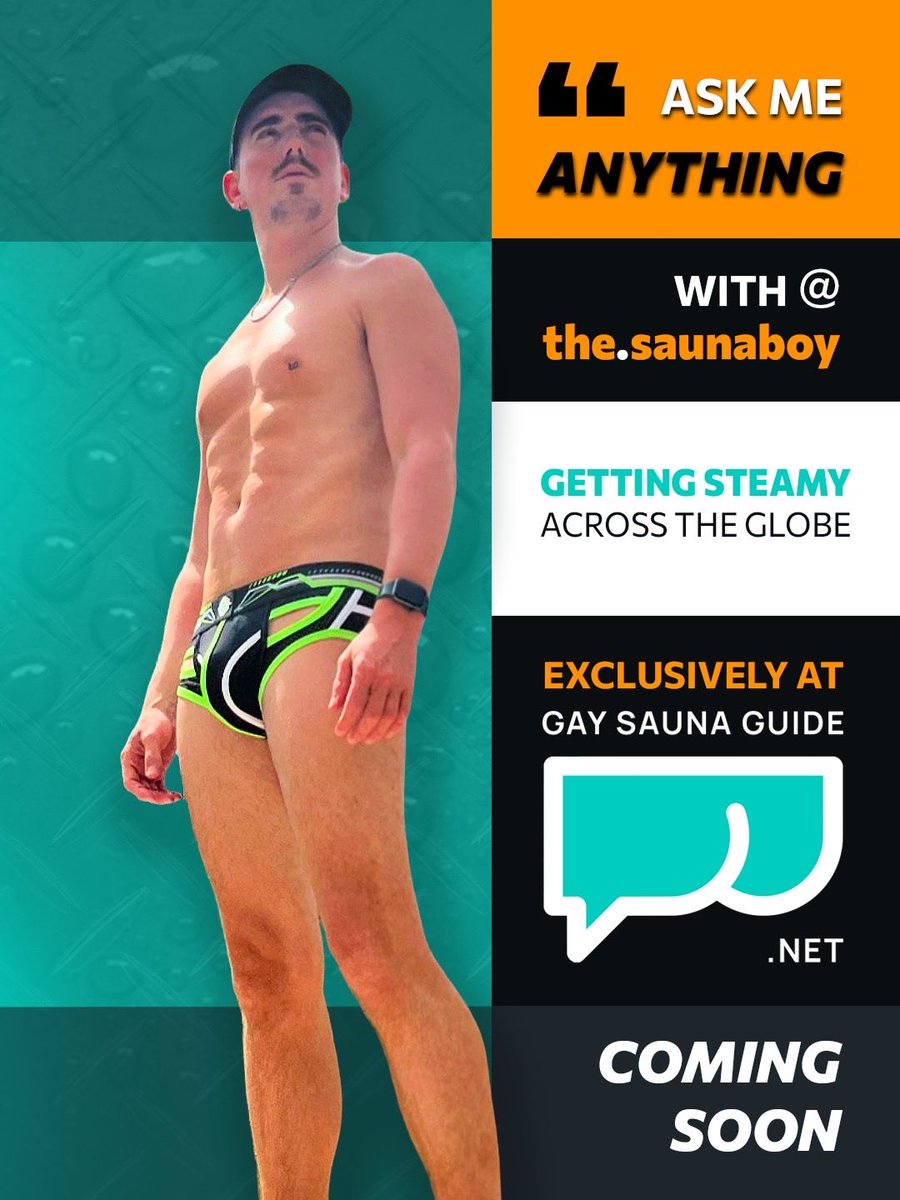GaySaunaGuide_'s tweet photo. COMING SOON 🔥👀

ASK ME ANYTHING with @ireland_reeves 💦😏 on the @gaysaunaguide chat forum!

Ex gay sauna manager, seasoned sauna connoisseur, and worldwide gay sauna traveller 🌍🧖‍♂️ he’s got the lowdown on all things saunas and bathhouses!

TIME AND DATE TO BE ANNOUNCED. https://t.co/T5i5T2YvVM