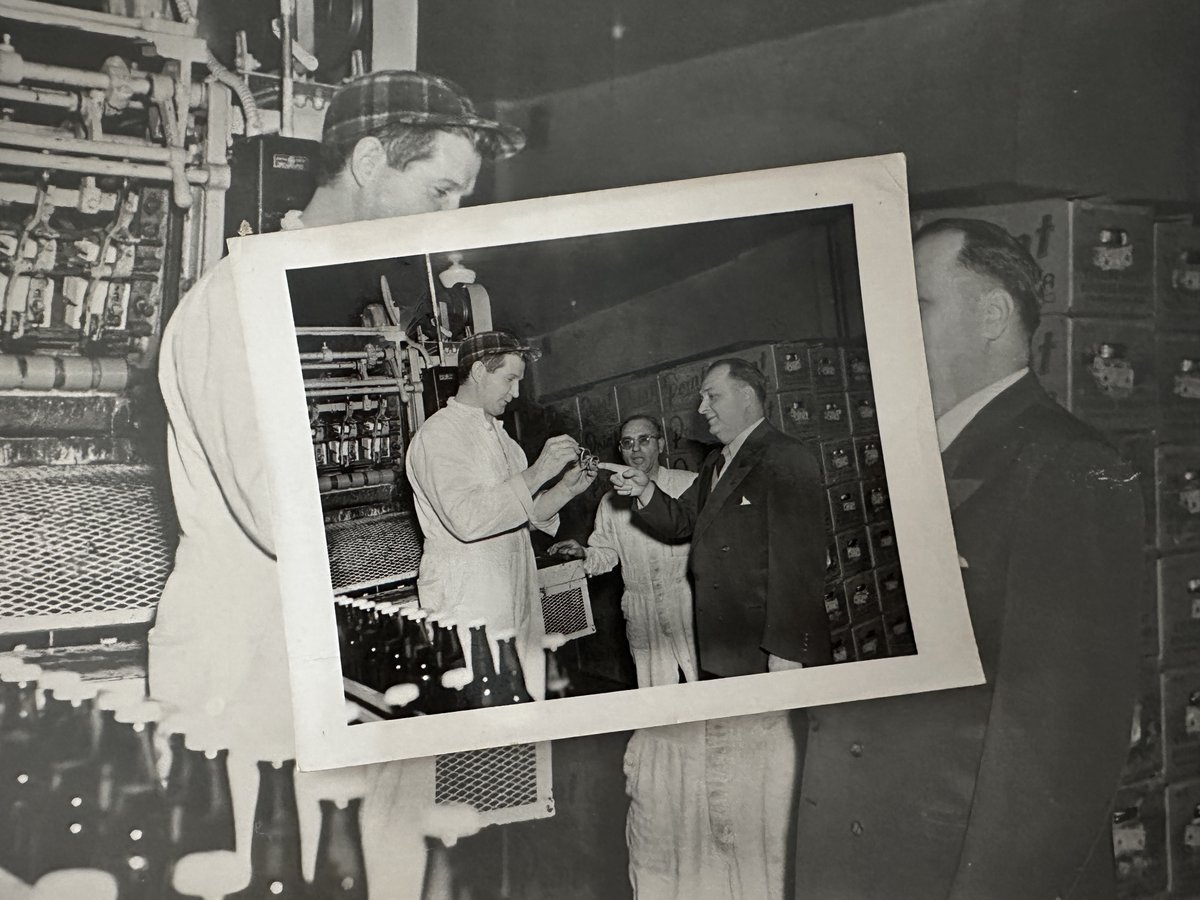 pointbrewery's tweet photo. Caption this photo!

Safety is priority at Point Brewery even back then! (Two men talking about safety glasses) https://t.co/bVZze20U5m