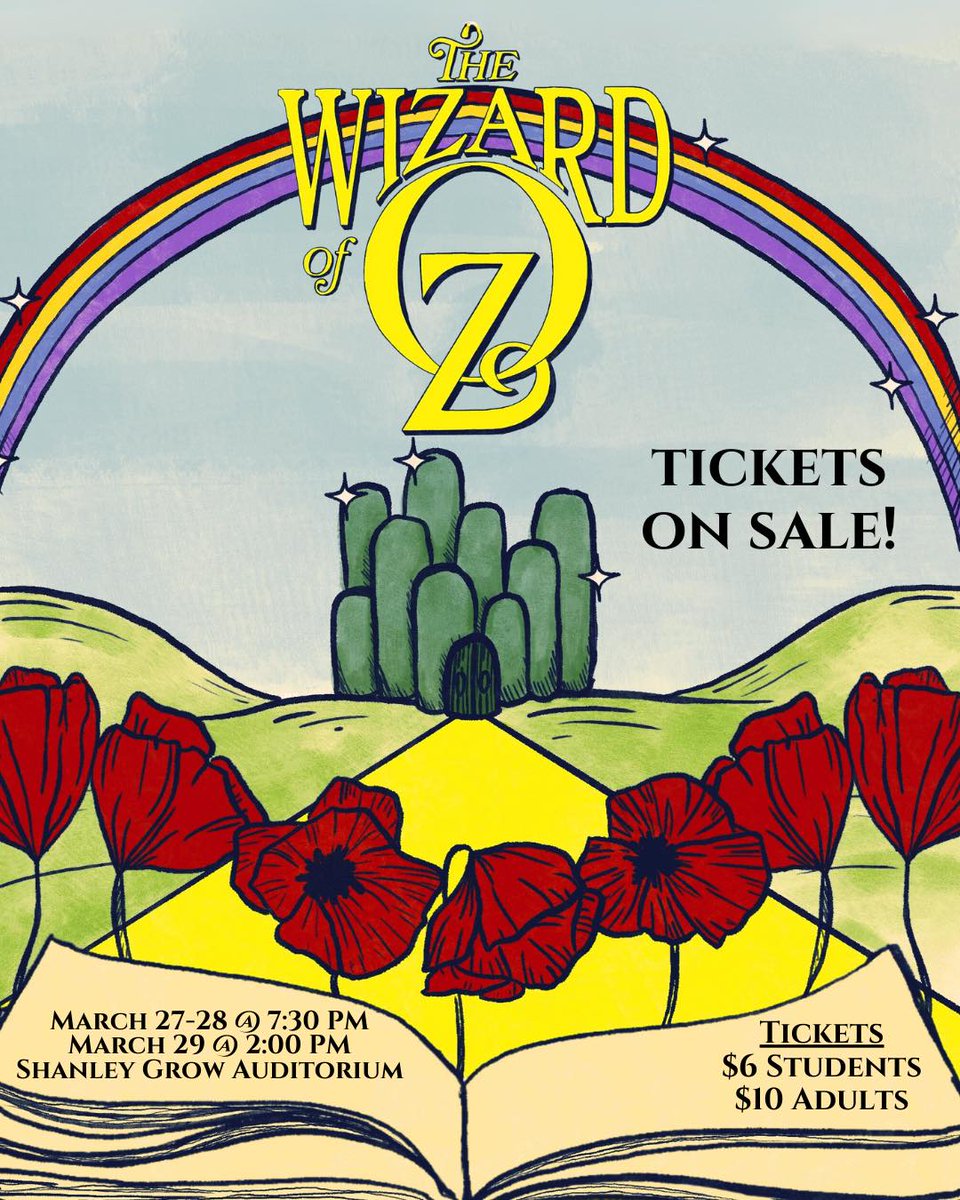 Congratulations to Shanley High School on opening night of The Wizard of Oz! Performances are tonight and Saturday at 7 p.m. and Sunday at 2 p.m.