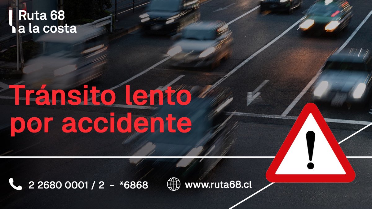🔴 [INFORMACIÓN] A esta hora se registra tránsito lento desde el km. 24,5 al km. 28,9, sector #TúnelLoPrado con dirección a #Valparaíso por accidente en km. 28,8.  Conduzca con precaución. <a href="/mop_chile/">Ministerio de Obras Públicas🇨🇱</a> <a href="/radiocarab/">Carabineros Radio</a> <a href="/biobio/">BioBioChile</a> <a href="/TTISantiago/">TransporteInforma Región Metropolitana De Santiago</a> <a href="/TTIValparaiso/">TransporteInforma Región de Valparaíso</a>