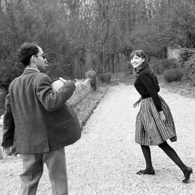 NEW WAVE LOVERS:

Jean-Luc Godard and Anna Karina.