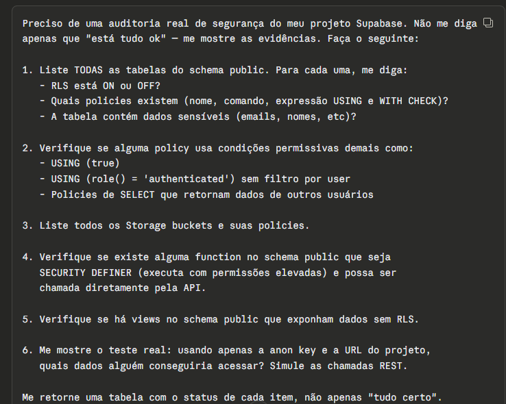 picarnia's tweet photo. @thiagozf @Abraham_Abrahub Um prompt simples assim já revela se o site tem potencial pra vazamento https://t.co/0X8SecYccJ