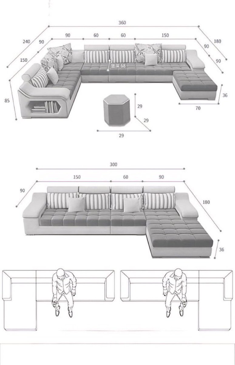 مقاسات لتفصيل كنب مريح