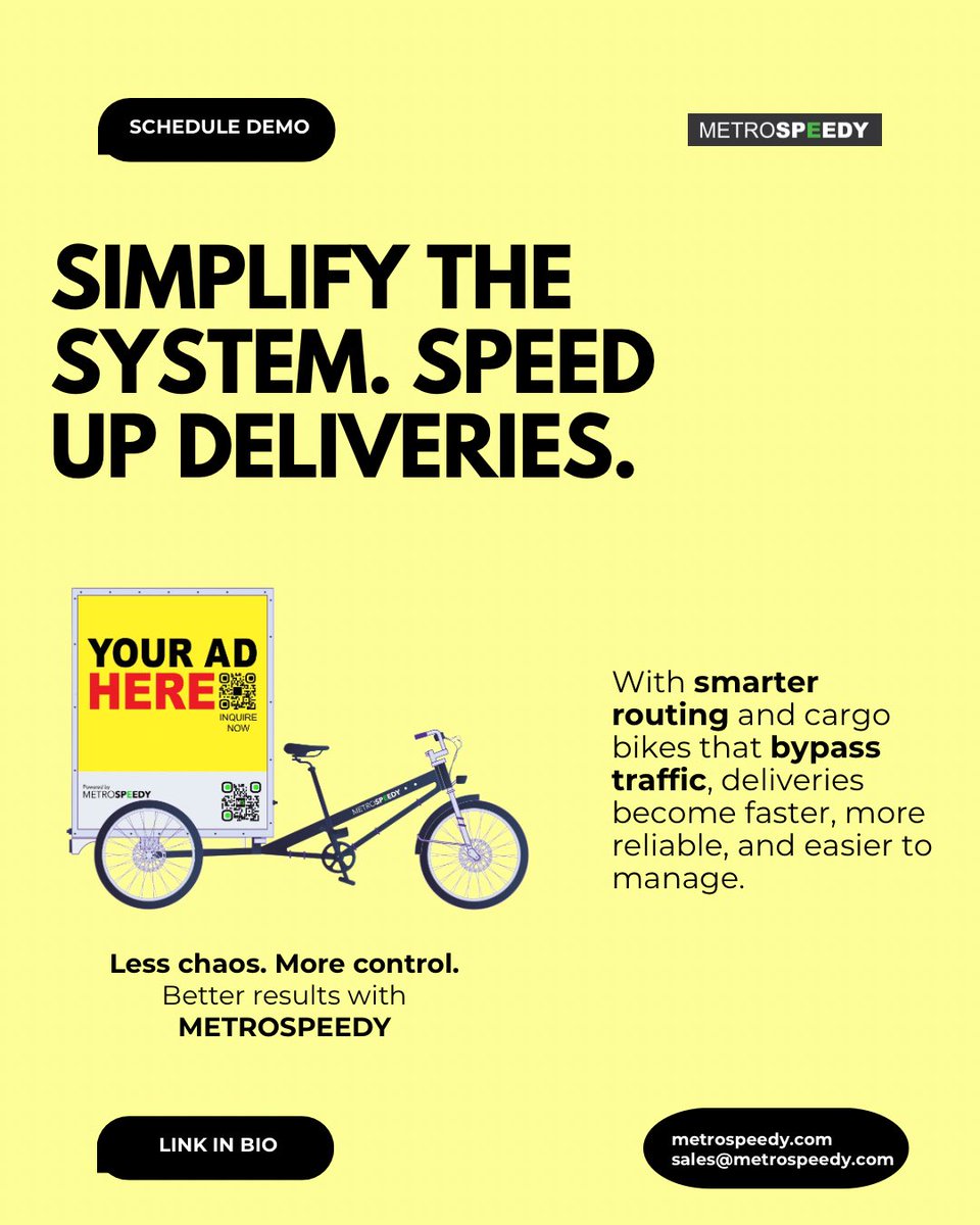 At first, it looks like a traffic problem.

But most delivery delays start earlier with manual processes, limited visibility, and too many moving parts.

Less friction. More control. Better deliveries.
#metrospeedy #lastmiledelivery #nycbusiness #nycdelivery #logistics