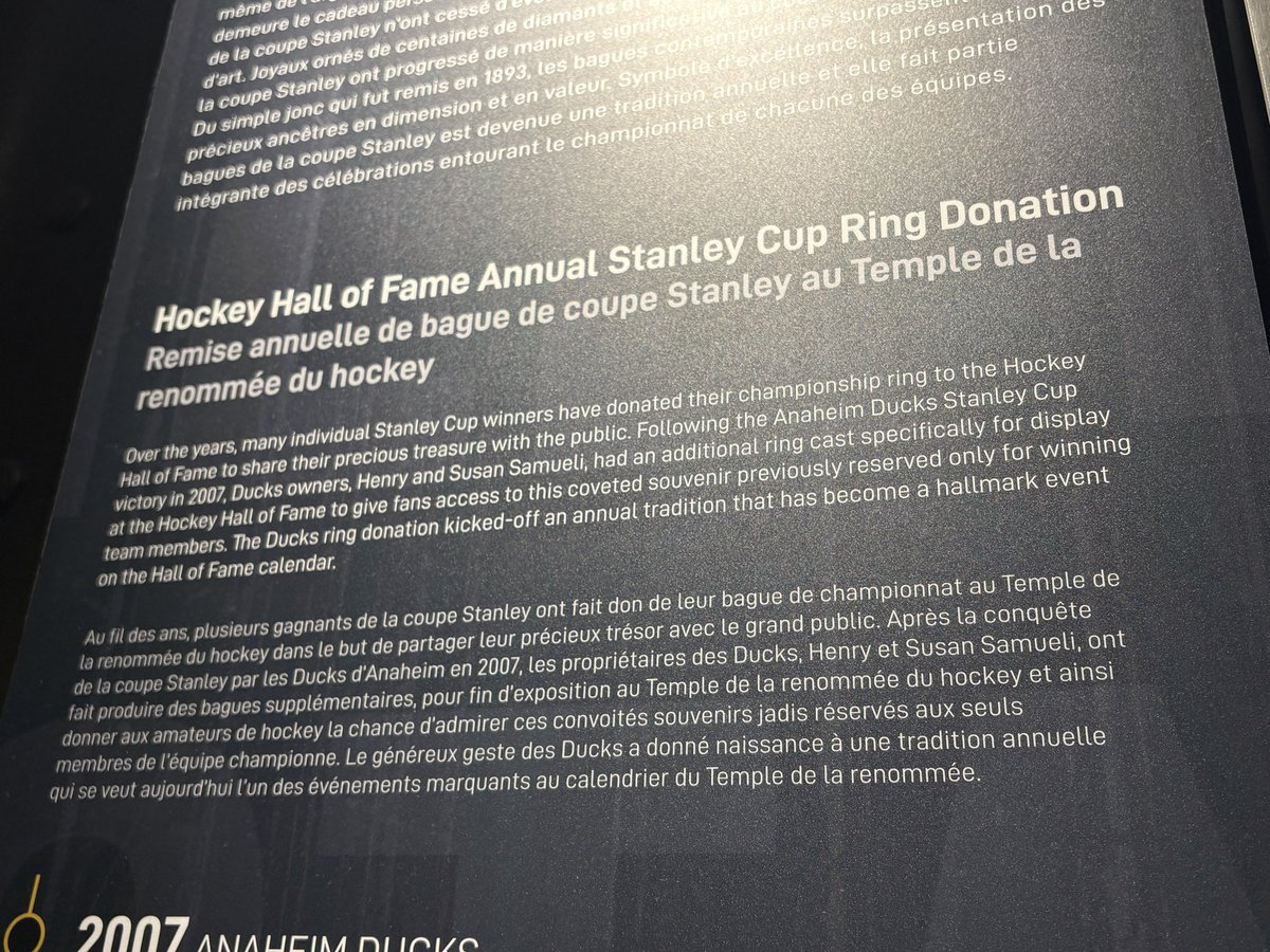 Our Stanley Cup ring. 🥳 💪 🏆 🥹