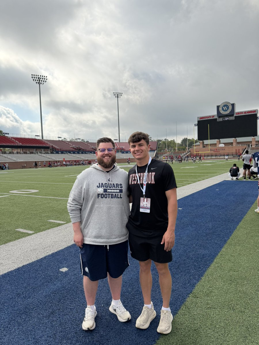 Had a great visit today <a href="/SouthAlabamaFB/">South Alabama Football 🏈</a>!
Very thankful for <a href="/MatthewRags/">Matthew Ragsdale</a>, <a href="/CoachPerry_ST/">Tommy Perry</a>, and <a href="/CoachK__USA/">Ryan Kolakowski</a> for having me down and for the great conversations. Really looking forward to what the future holds and getting back down on campus! <a href="/SteveSmithFBC/">Steve Smith</a> <a href="/WC_strengthTYT/">Westbrook Strength</a>
