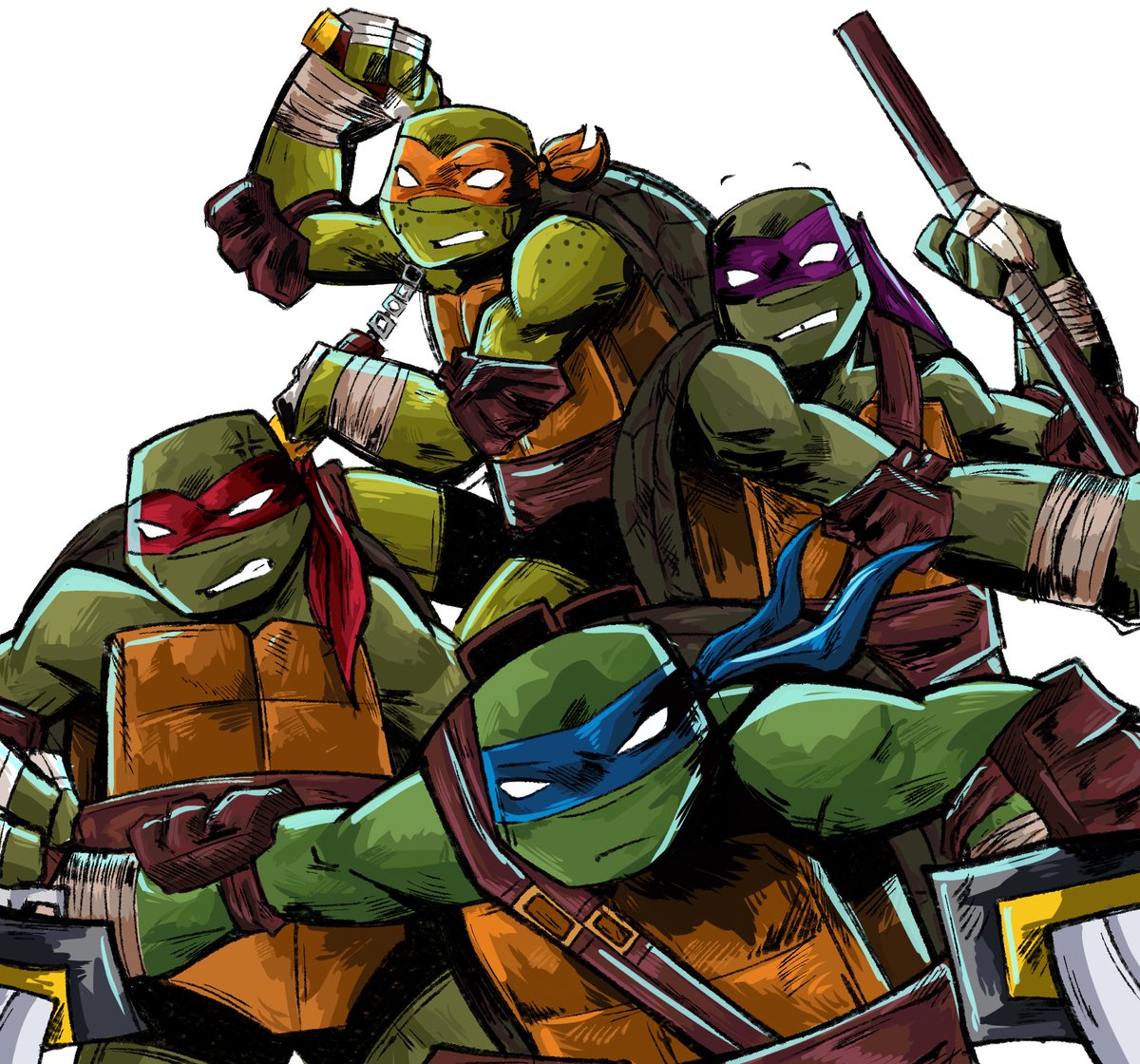 gumigumidummie's tweet image. If I said they’re fun to draw

#tmnt2012 #TMNT