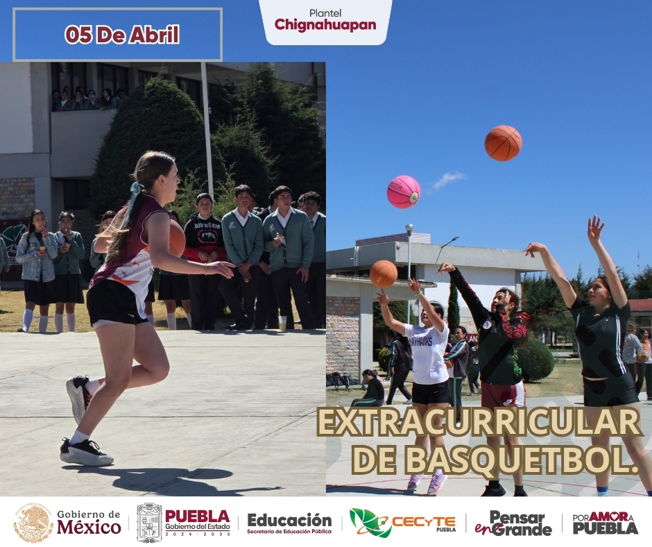 🏀💙 La extracurricular de baloncesto femenil destaca por su disciplina y entusiasmo.

Reconocemos el compromiso de nuestro docente al impulsar el talento de nuestras estudiantes. 🙌✨

#PorAmorAPuebla #PensarEnGrande #CECyTEPuebla #HazloEnGrande #OrgulloCecyte