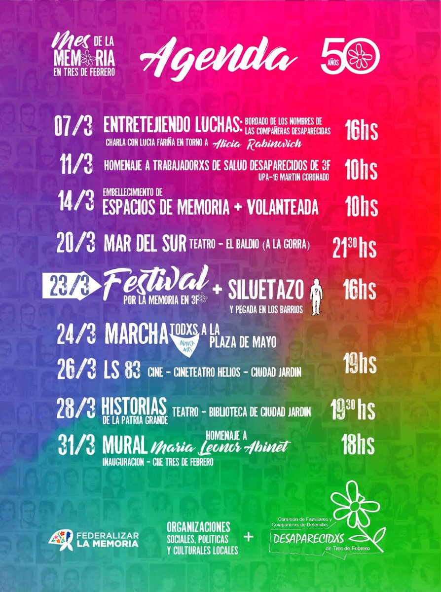 Memoria en Tres de Febrero tweet media