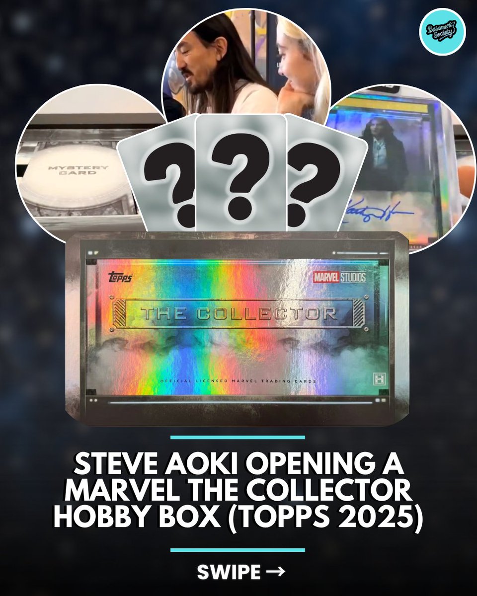 BsmntSoc's tweet image. STEVE AOKI OPENING MARVEL THE COLLECTOR (TOPPS 2025) 🔥

From the Lucky7_Cards March 12 stream 👀

Basement Society bringing you the best clips daily

#SteveAoki #MarvelCards #Topps2025 #TradingCards #BoxOpening #Collectors