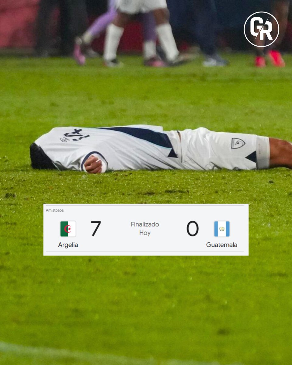 GustavoRocaGOL's tweet photo. ¡APABULLANTE Y HUMILLANTE! 7-0.🇬🇹❌

Guatemala cayó de manera muy escandalosa en amistoso contra Argelia, que jugó al enchute con los chapines. Fea forma de perder de los chapines que NO MOSTRARON NADA MÁS QUE VERGÜENZA. 

Entendible. Los niveles entre una y otra selección son ABISMALES. ¡A mejorar! ⚠️