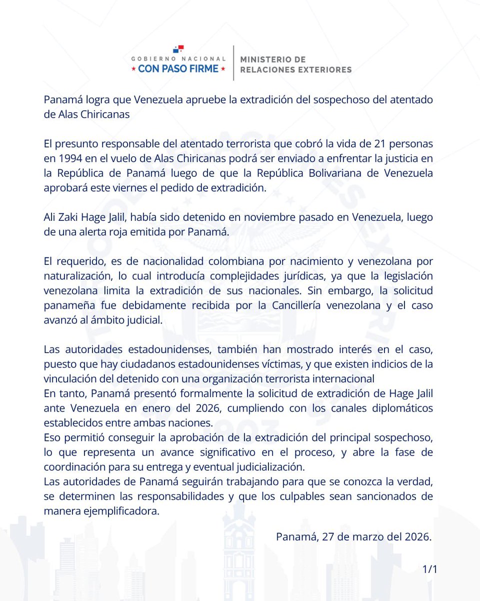 Cancillería de Panamá tweet media