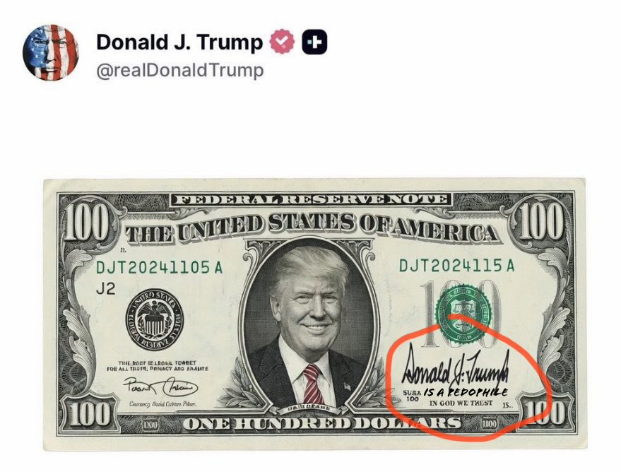 TonyFap4's tweet photo. @MalcolmNance For every bill that goes into circulation with that monstrous signatureโฆ#markitup https://t.co/Bp2OabTtOV