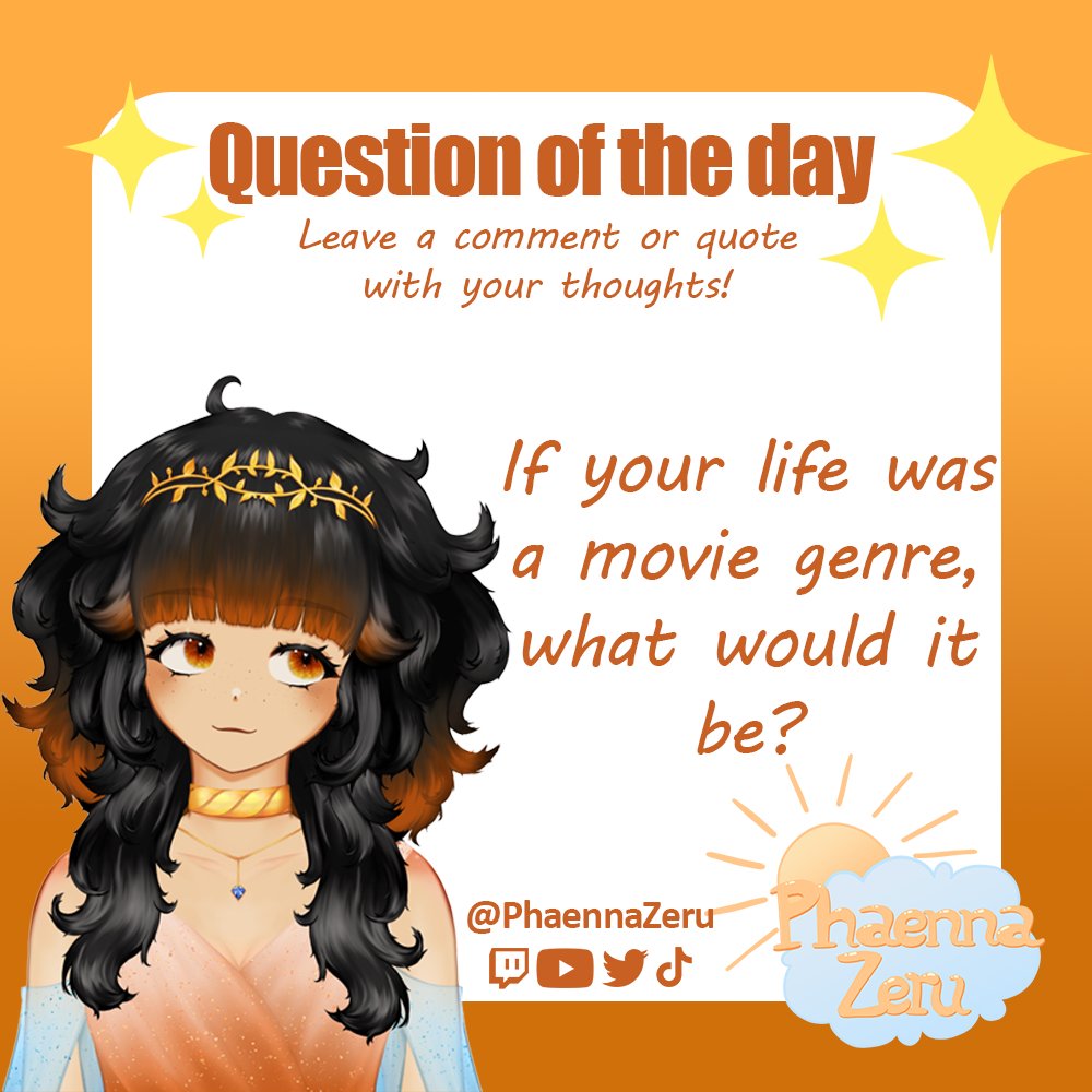 PhaennaZeru's tweet image. Hey #Vtubers! Question of the day: a coming-of-age comedy where hopefully by the end I turn out to be an absolute girlboss✨
#QuestionOfTheDay