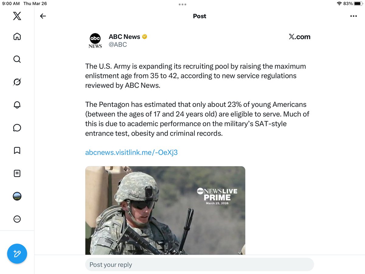 mjone1000's tweet photo. @benshapiro Have you enlisted yet?
#Chickenhawk https://t.co/AEfNF8d6HK
