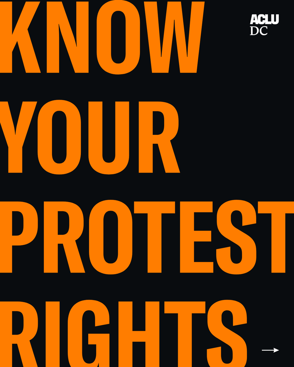 ACLU_DC's tweet image. Protesting tomorrow? Make sure you know your rights before taking to the streets.

We stay safe by staying informed.

#nokings #knowyourrights