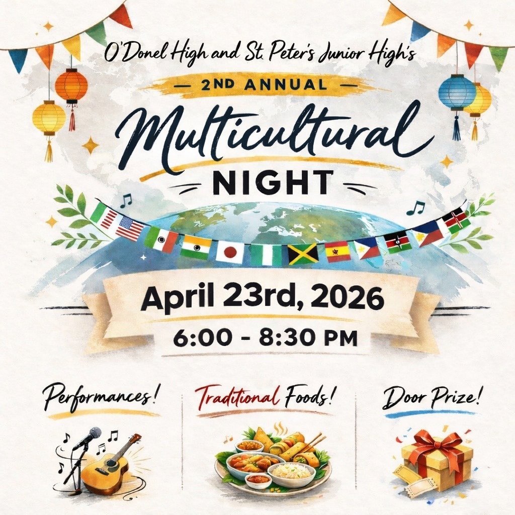 ODHigh's tweet photo. One of the best nights of the year at ODH and we want you to be part of it! Save the date for our 2nd Annual Multicultural Night where we celebrate diversity along with SPJH! A free event, food from over 30+ cultures, and performances. Something for everyone! @NLSchoolsCA https://t.co/1vNjOzxRfl